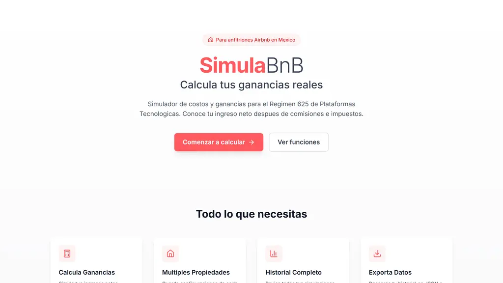 Vista previa de SimulaBnB: cuanto te queda REALMENTE de tu Airbnb (Regimen 625)